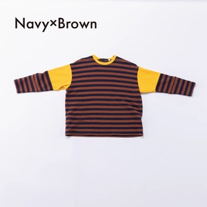 nunu forme Random Border Long Sleeve Tee【adult2:163cm】Brown
