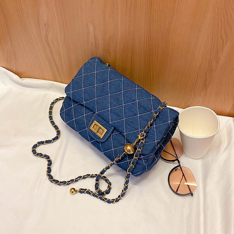 夏の女性の小さなバッグ2020新しい波野生の野生のダイヤモンドチェーンショルダーメッセンジャーバッグネット赤小さな正方形のバッグ Tiancai_Wing_Bag0191578