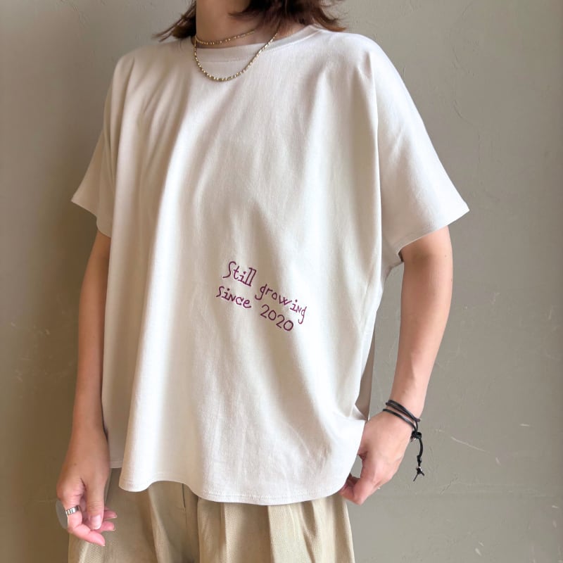 NY様専用ページ:【 NUS 】サイド刺繍ロゴドルマンT ベージュ、チャコール