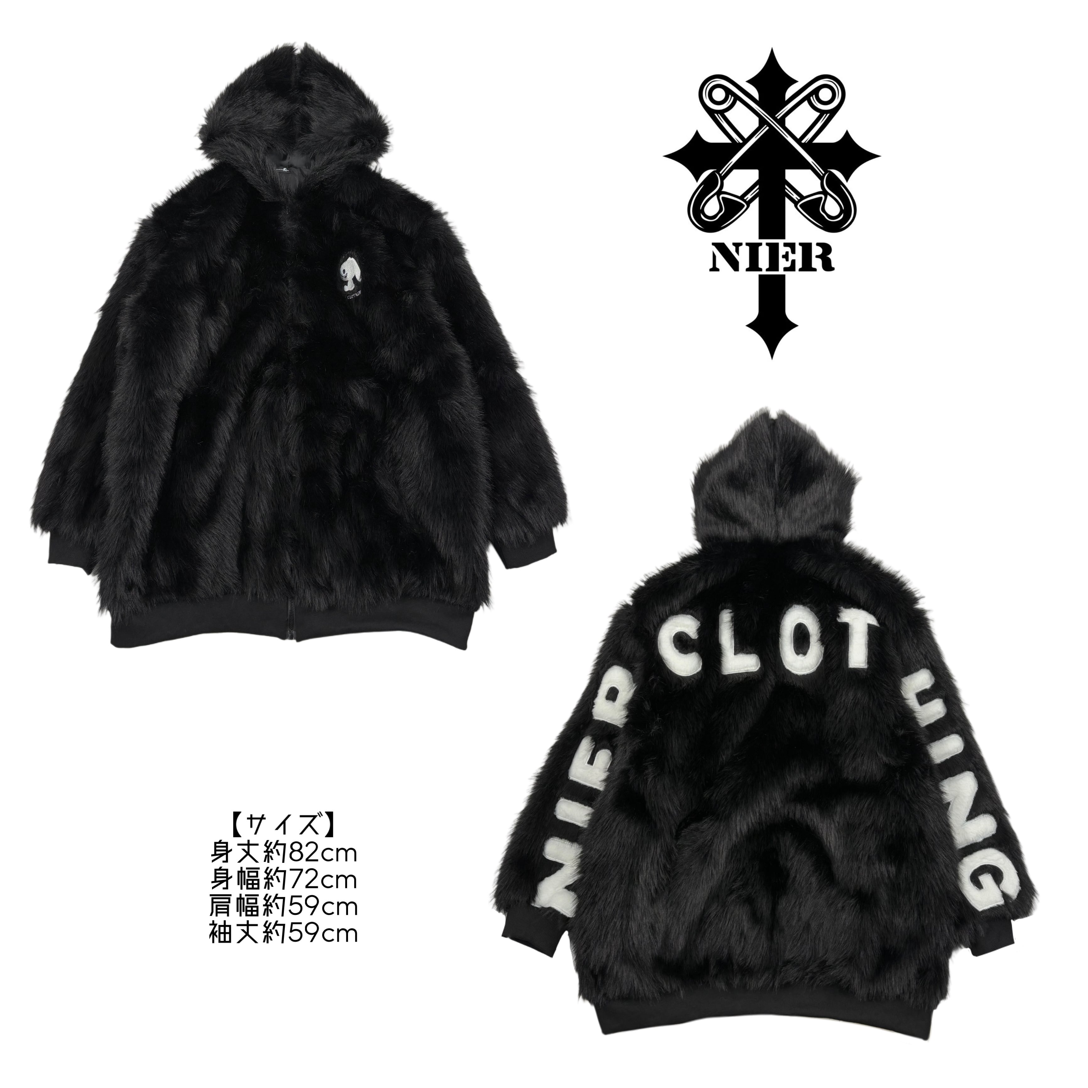 新年ばら撒きプレゼント》超ふわもこOVERSIZE FUR OUTER【BLACK WHITE