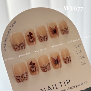 WY677 ネイルチップ サイズXS/S/M