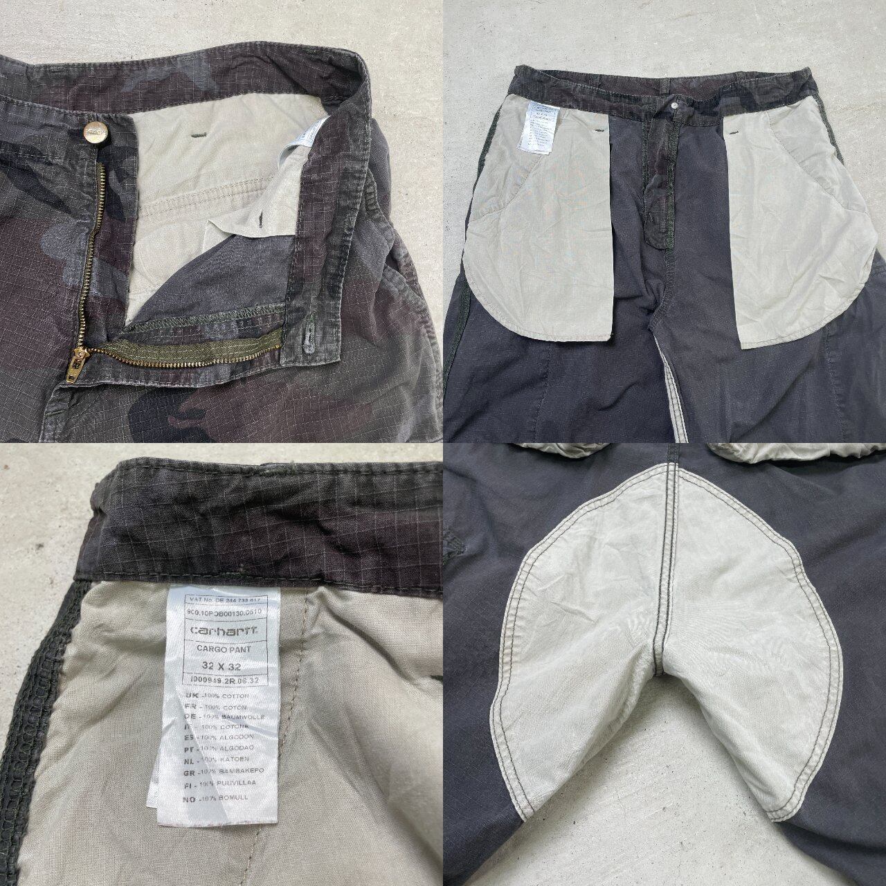 Carhartt カーハート リップストップ 迷彩 カーゴパンツ メンズW32