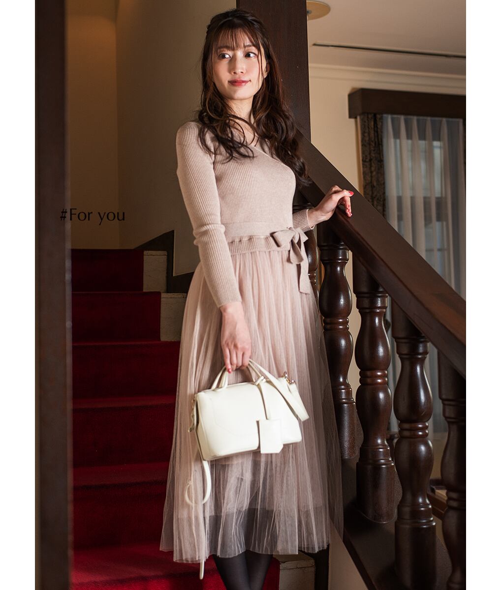 ニットチュールドッキングワンピ_e0031910071