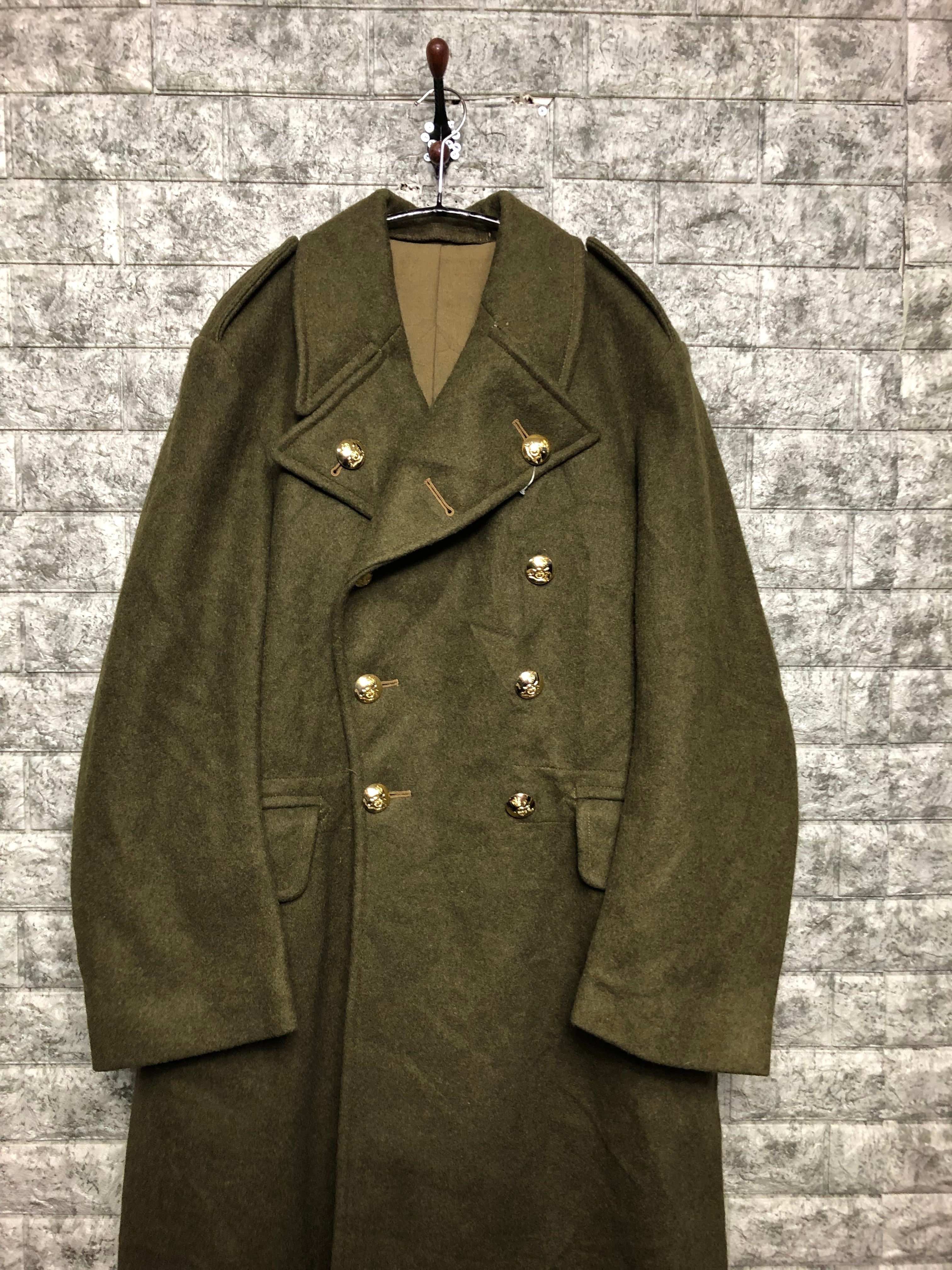 希少 50s イギリス軍 CD ダブルブレスト グレートコートSize 3