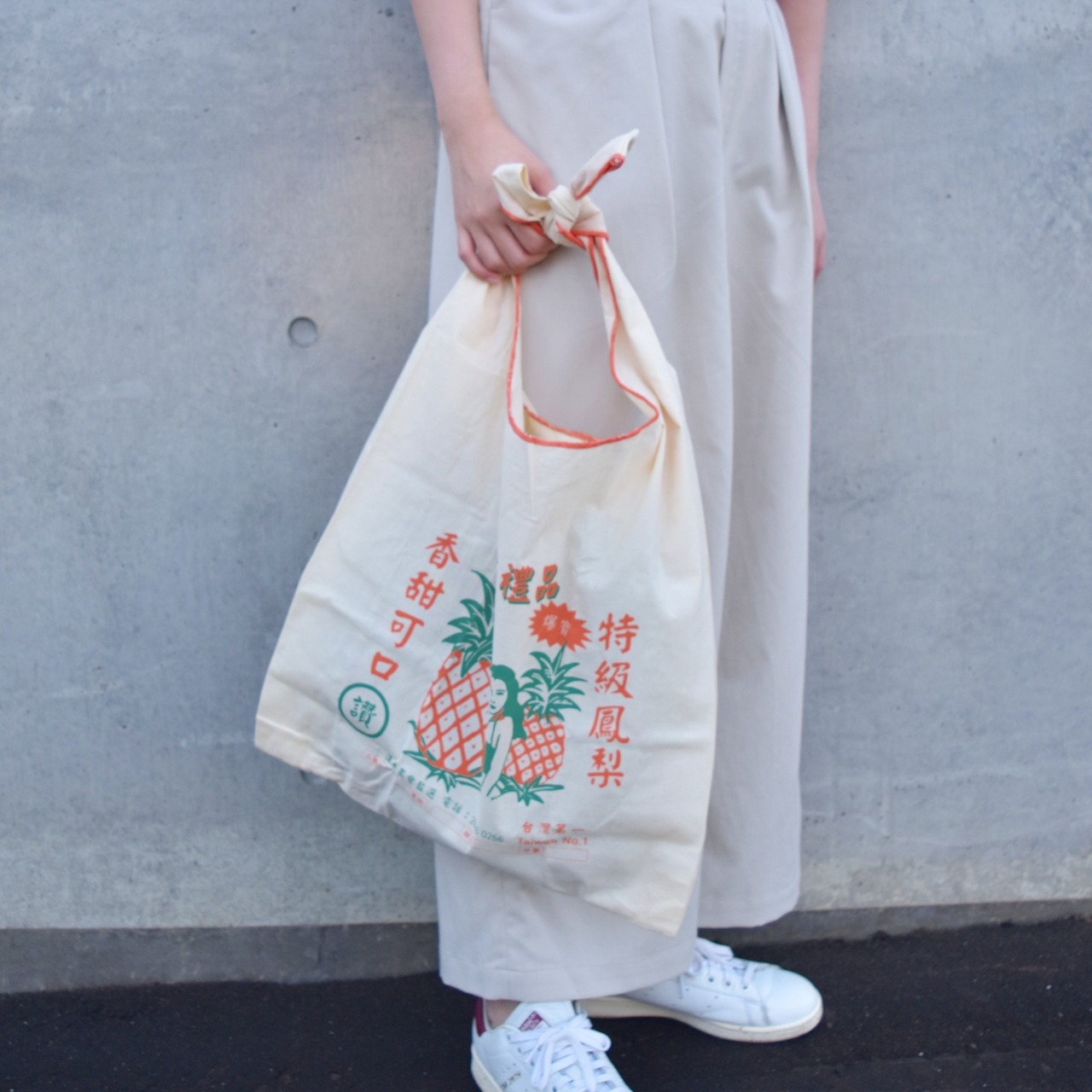 一帆布包　パイナップルエコバッグ