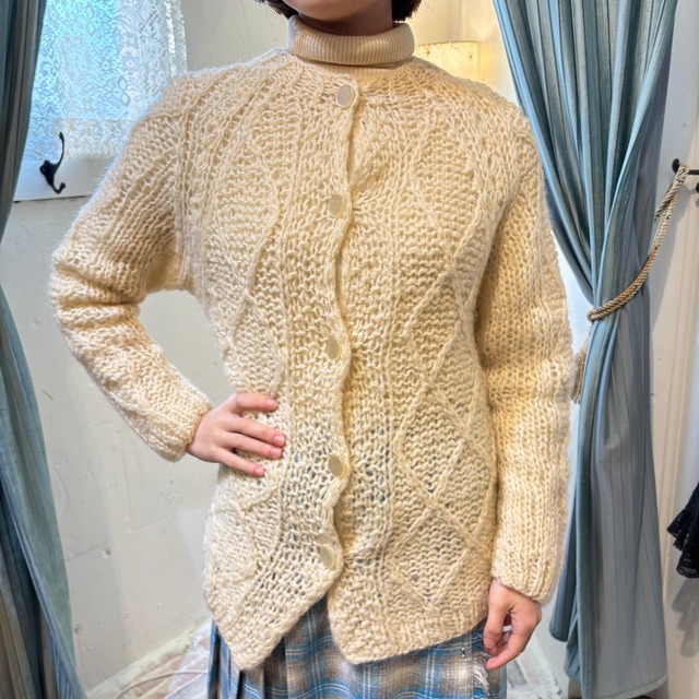 60’s ivory mohair cardigan