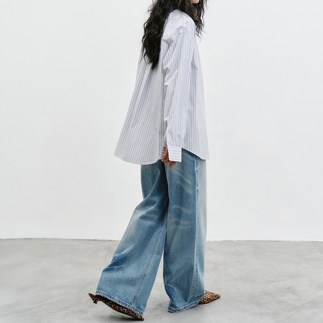 Minimal stripe over shirt A00246