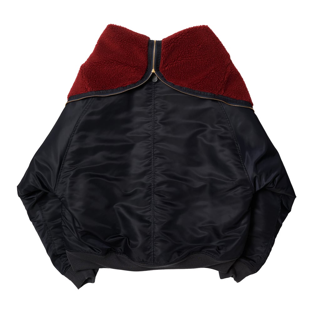 24AW】doublet PETAL MOUTH HOOD BOMBER JACKET (NAVY