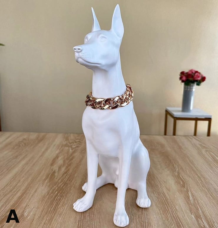 エレガントなドーベルマンのハンドメイドオブジェ Sサイズ | Russel