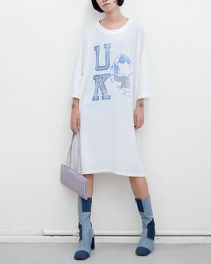 1980s Snoopy collegiate tee dress