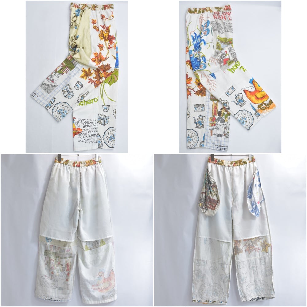 希少【XXS】☆極美品☆『WPR加工❗』美脚♪パッチワーク♪つぎはぎ♪リメイク❕ Remakeリメイク ヴィンテージ テキスタイル パッチワーク デザイン 再