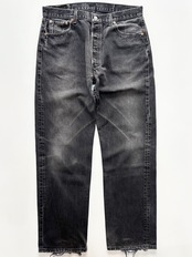 90s Levi’s 501 BLACK DENIM PANTS MADE IN USA Size W36L32→W34.5L31.5