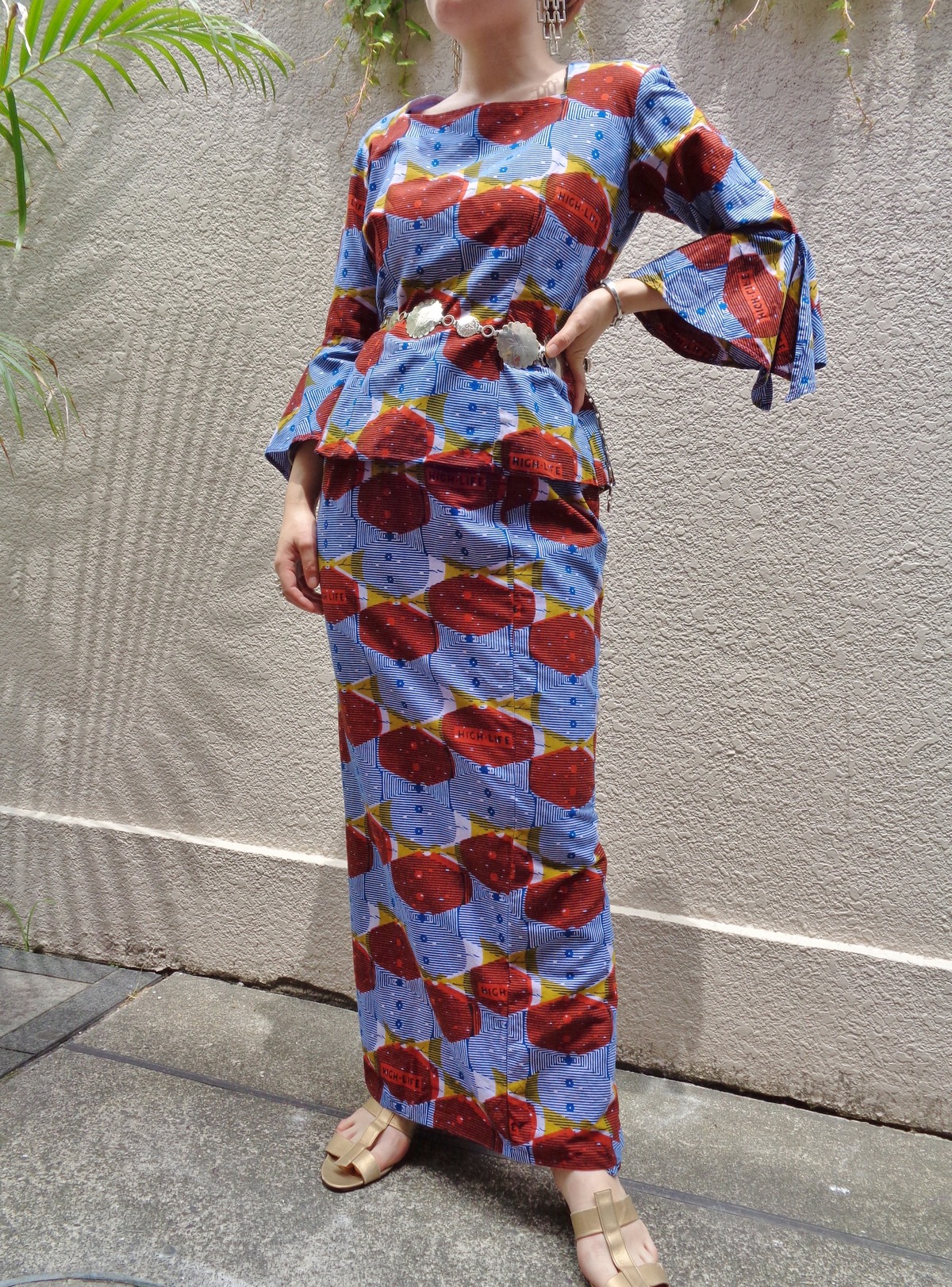 African batik print set up／アフリカンバティック セットアップ | BIG TIME ｜ヴィンテージ 古着 BIGTIME（ ビッグ