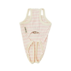 【予約】[ thesallyslaw ] Bunny Romper｜Pink Milk Stripe