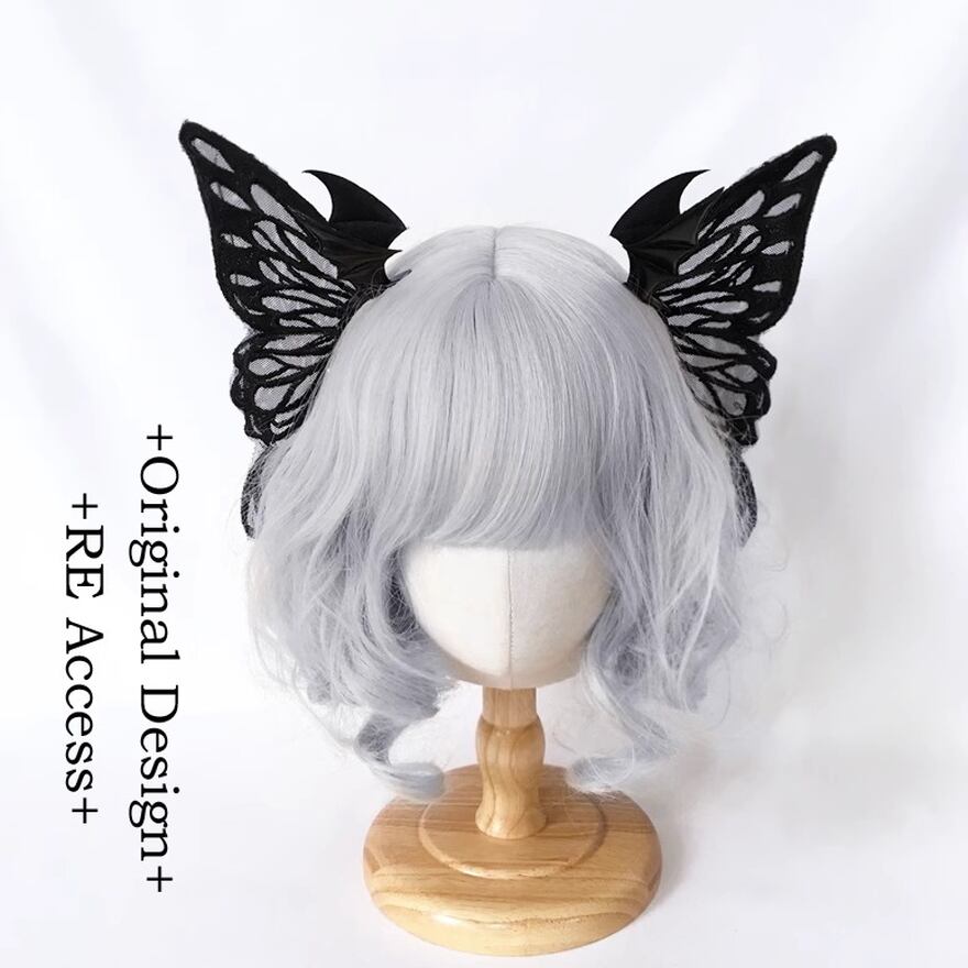 ゴスロリ通販 With U ゴスロリ ヘアクリップ butterfly ヘア アクセサリー イベント コスプレ