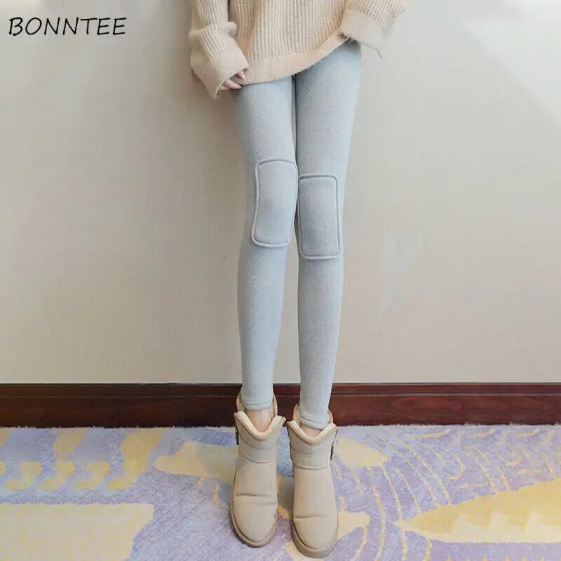 【新作】【送料無料】 レギンス女性足首までの長さの弾性ソフト厚い Feminino オールマッチハイウエストティーン服レジャーカレッジ基本的な韓国スタイル 0224144355949