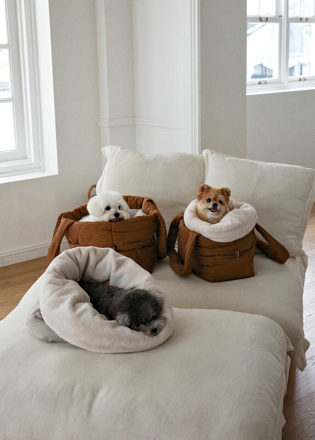 〈予約アイテム〉OHDIBS / Snuggle Basket – キャメルブラウン