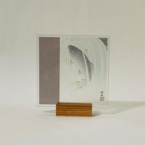 小原古邨　鯉 / Carp Gliding Upstream
