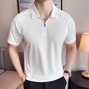 thin zipper polo shirt 00319