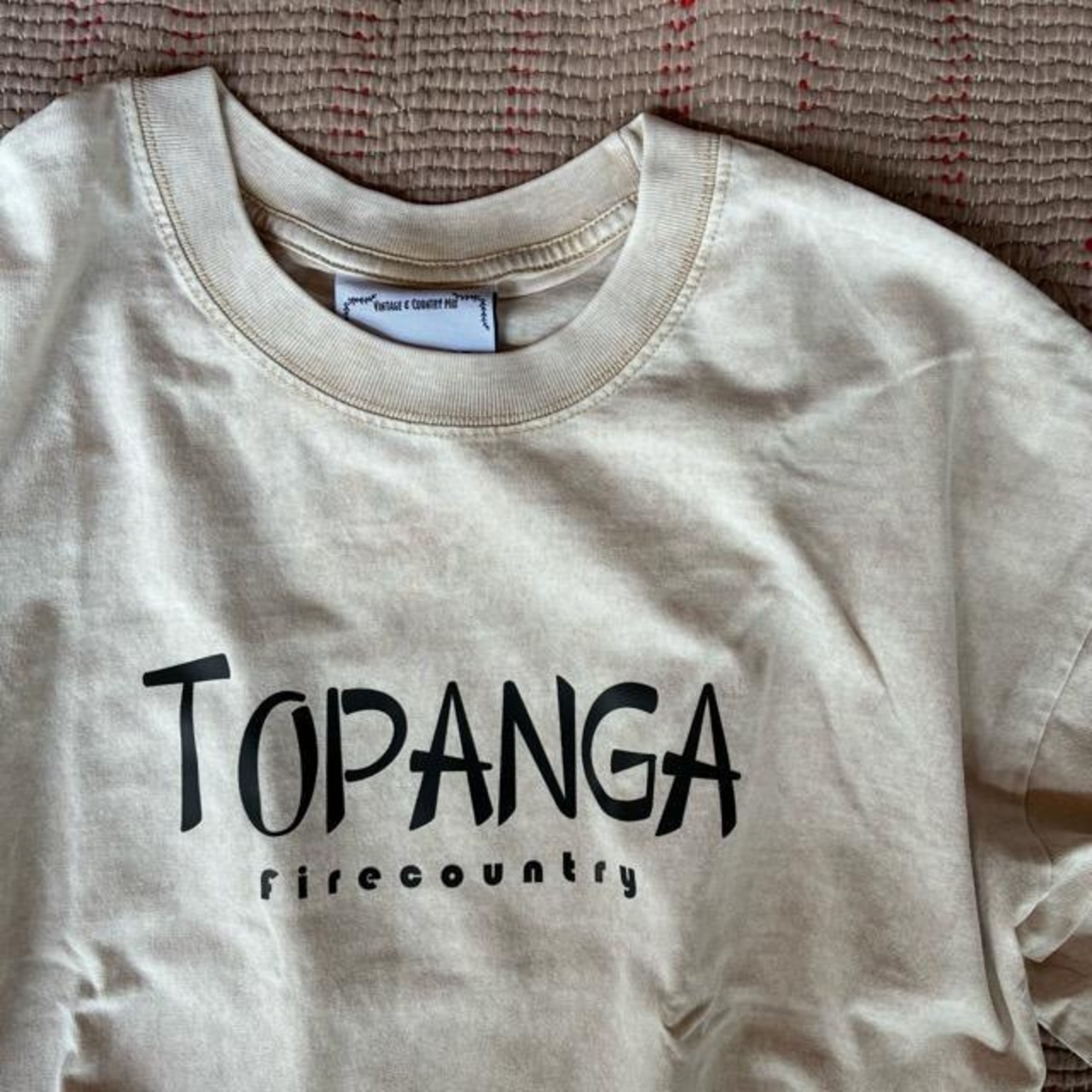 TOPANGA Lady's TOPANGA FIRECOUNTRY Pigment dyed T-shirt Fisherman Ivory　ピグメントダイ半袖Tシャツ　フィッシャーマン　アイボリー　全4サイズ　