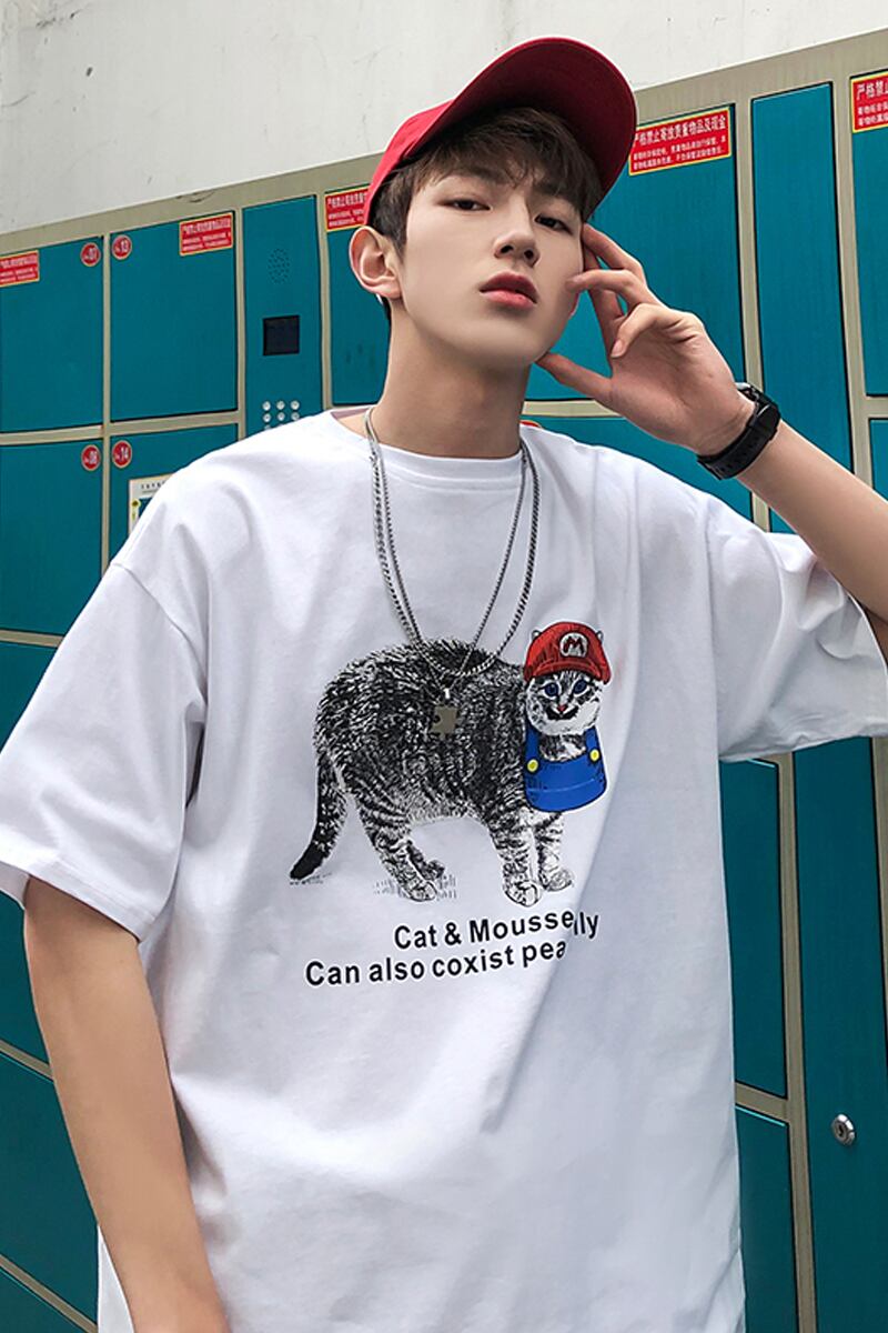 全3色 Tシャツ カットソー プリント カジュアル おしゃれ