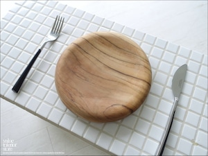 チーク無垢材 プレートKIJI20N 丸皿 中皿 取り皿 パンプレート お皿 木製食器 木の皿 一枚板 無垢材食器 Φ20cm