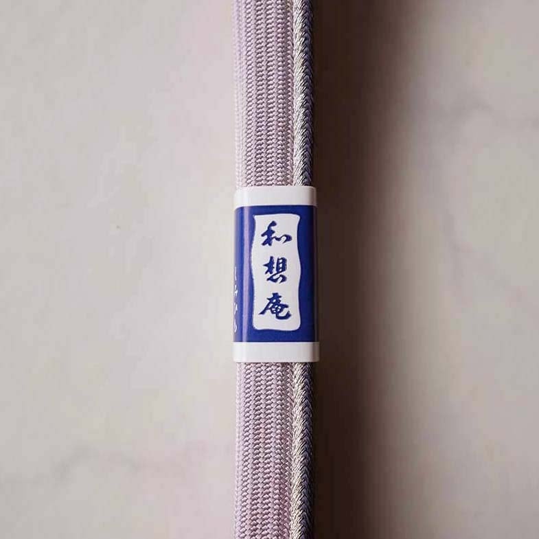 【衿秀・帯締め】薄藤色×鼠葡萄×銀 肩耳高麗組 撚り房帯締め 260912㊼