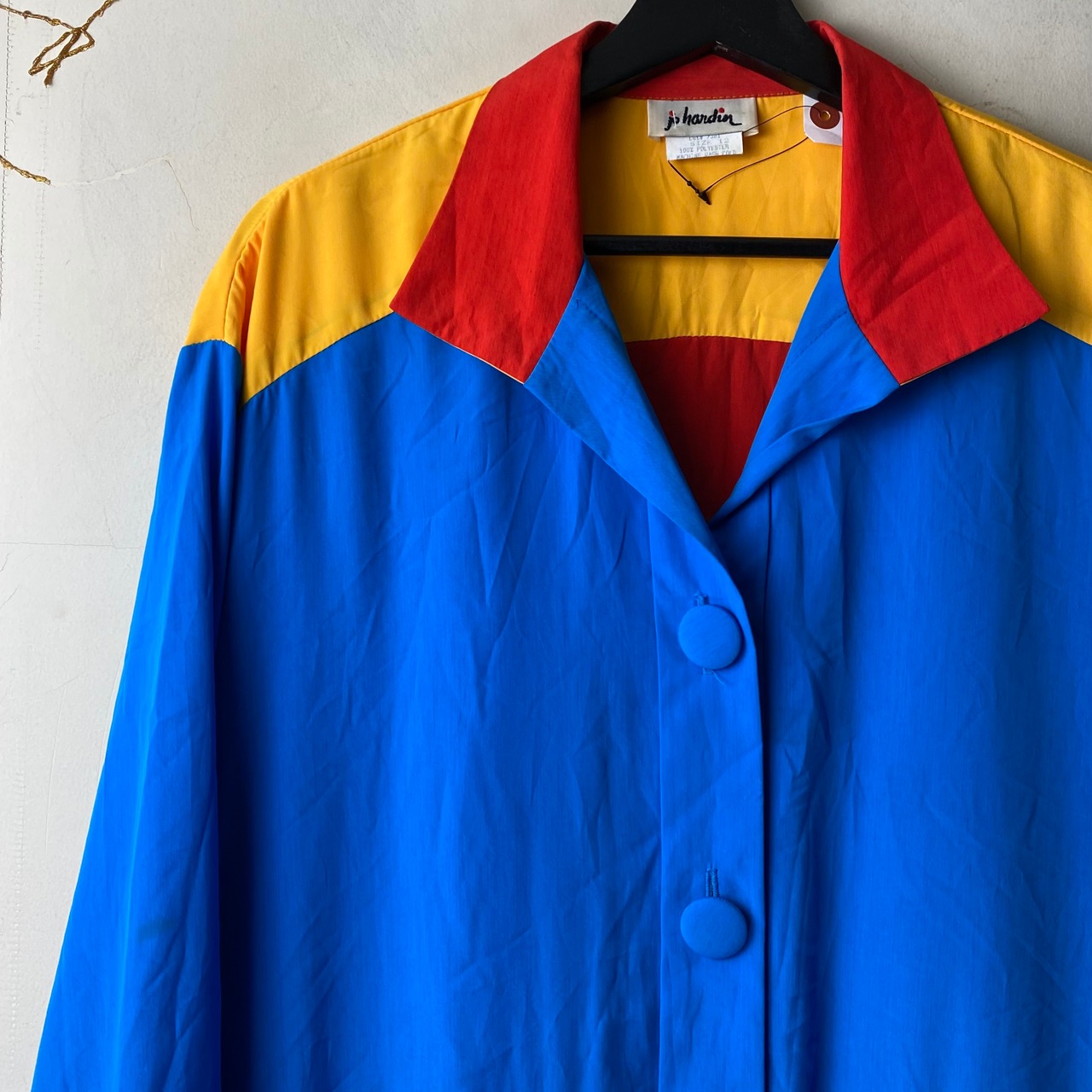 old multicolor switching coverall jacket