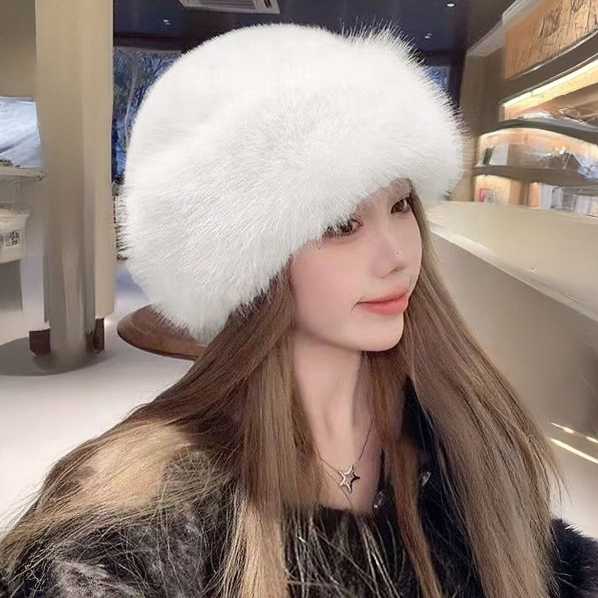 バケットハット ファー ハット レディース 秋冬 韓国 防寒 保温 暖かい ふわふわ もこもこ おしゃれ きれいめ 大人 かわいい 小顔 帽子 ファーハット エコファー 大人可愛い 大人女子