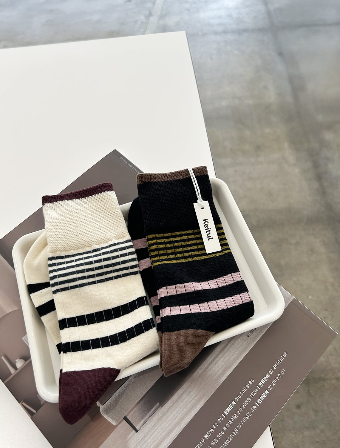 ランダムボーダー ソックス