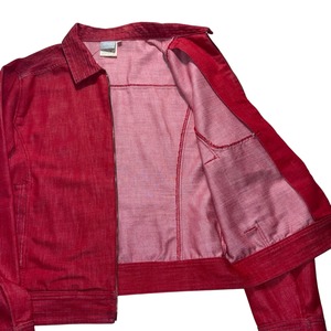 vintage VERSACE JEANS COUTURE red denim blouson