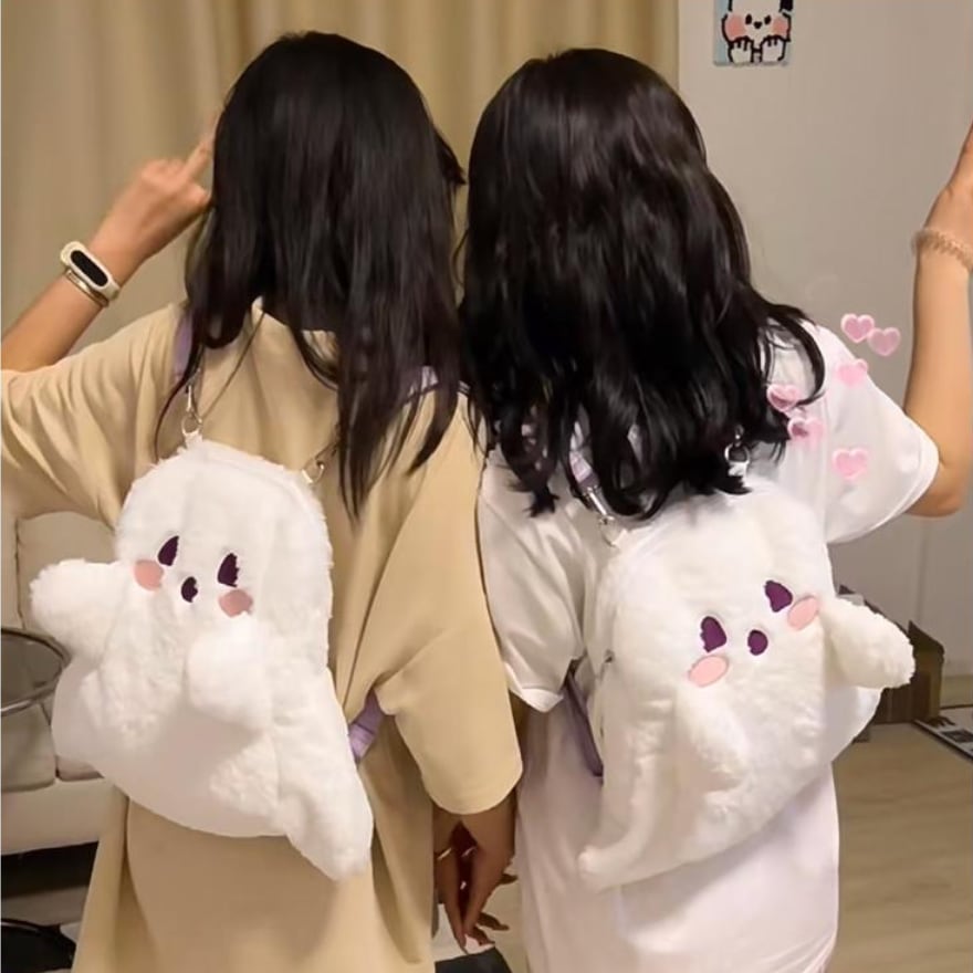 おばけ バッグ ふかふか起毛 リュック かわいい