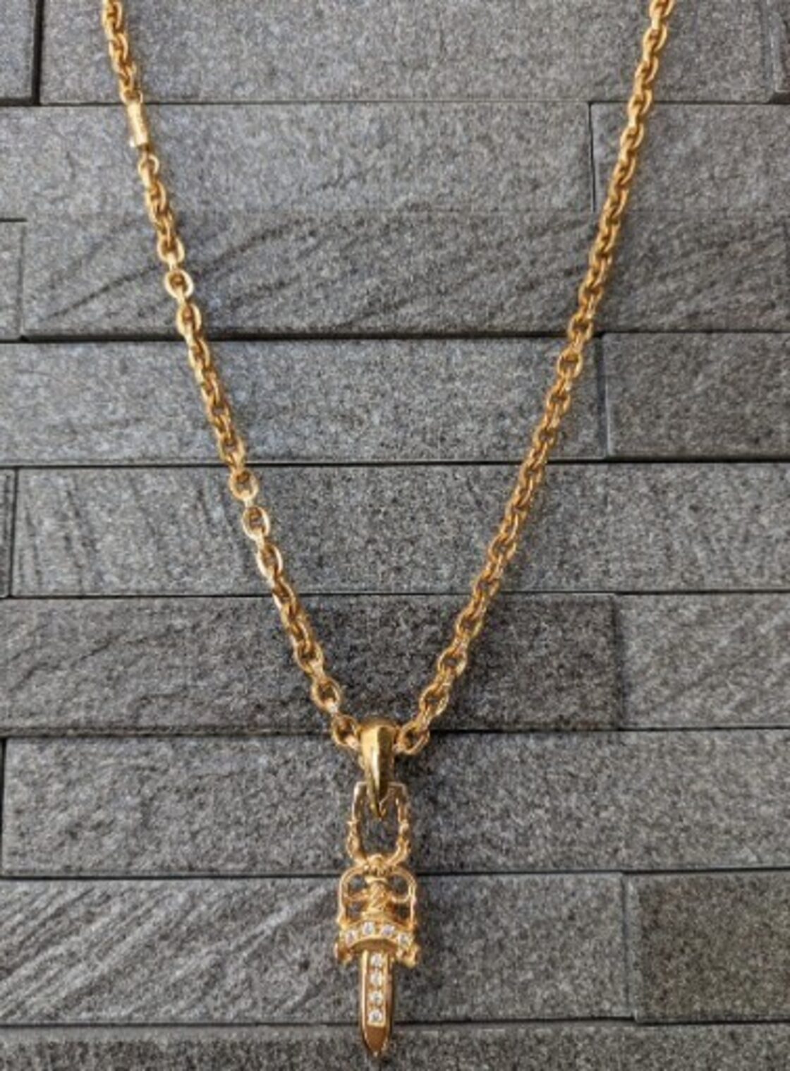 CHROME HEARTS クロムハーツ #10 ダガーペンダント パヴェダイヤ 22k 