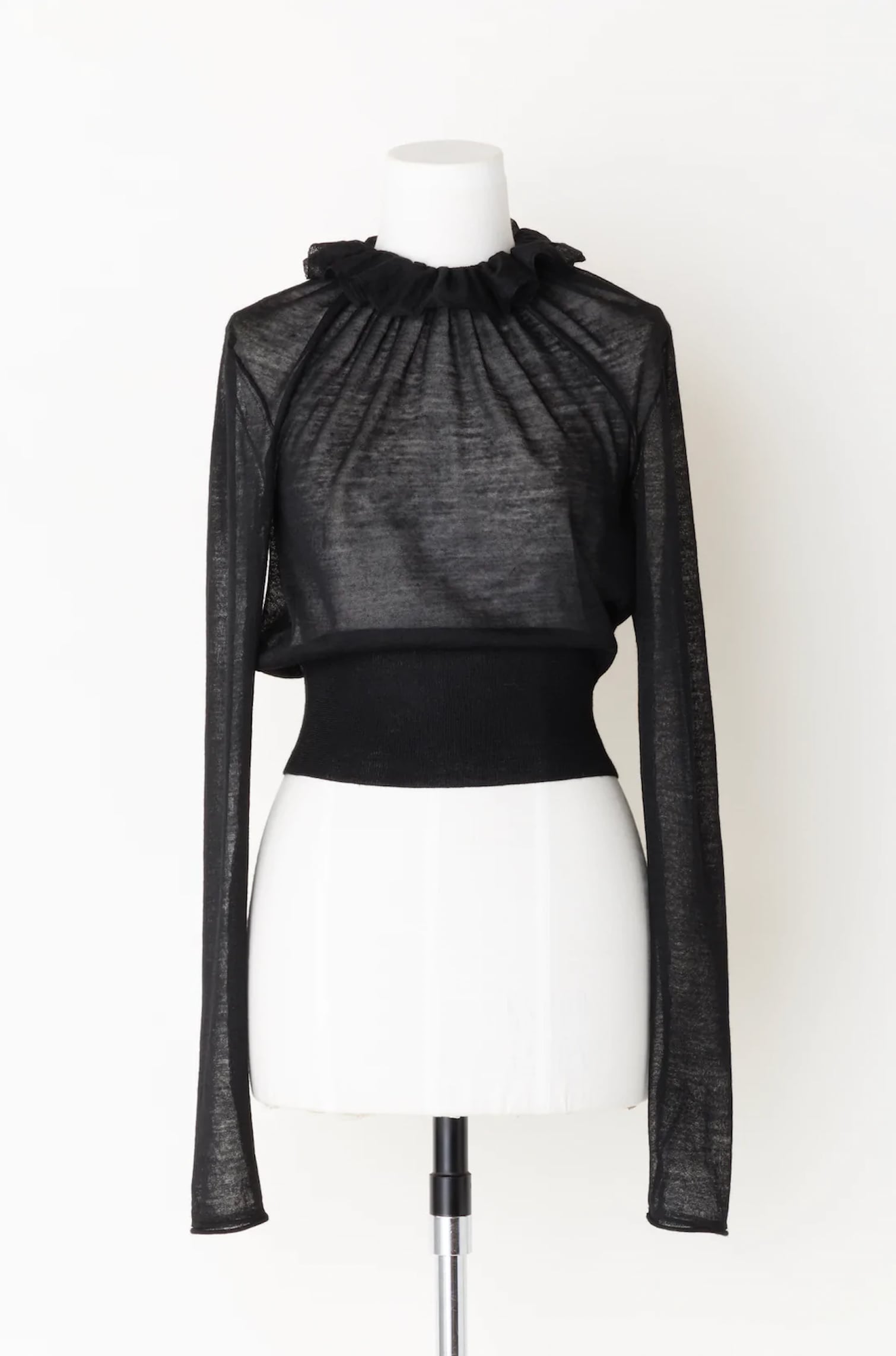22AW】FETICO フェティコ / ALPACA SHEER FRILLED KNIT TOP | TRENT
