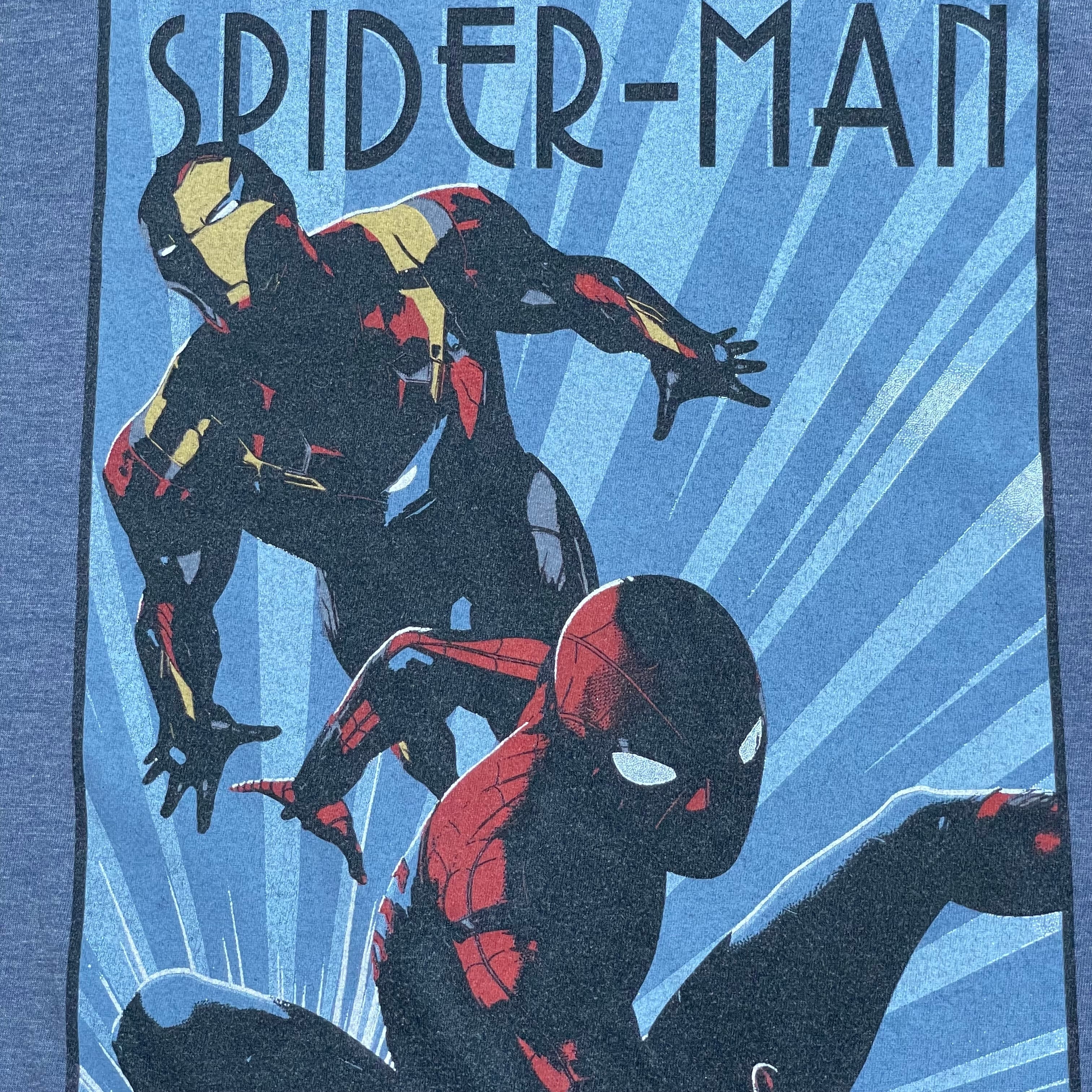 MARVEL】ビッグサイズ プリントTシャツ スパイダーマン アイアンマン Spyderman ironman キャラt アメコミ マーベル ヒーロー  ロゴ 半袖 メキシコ製 US古着 古着屋手ぶらがbest