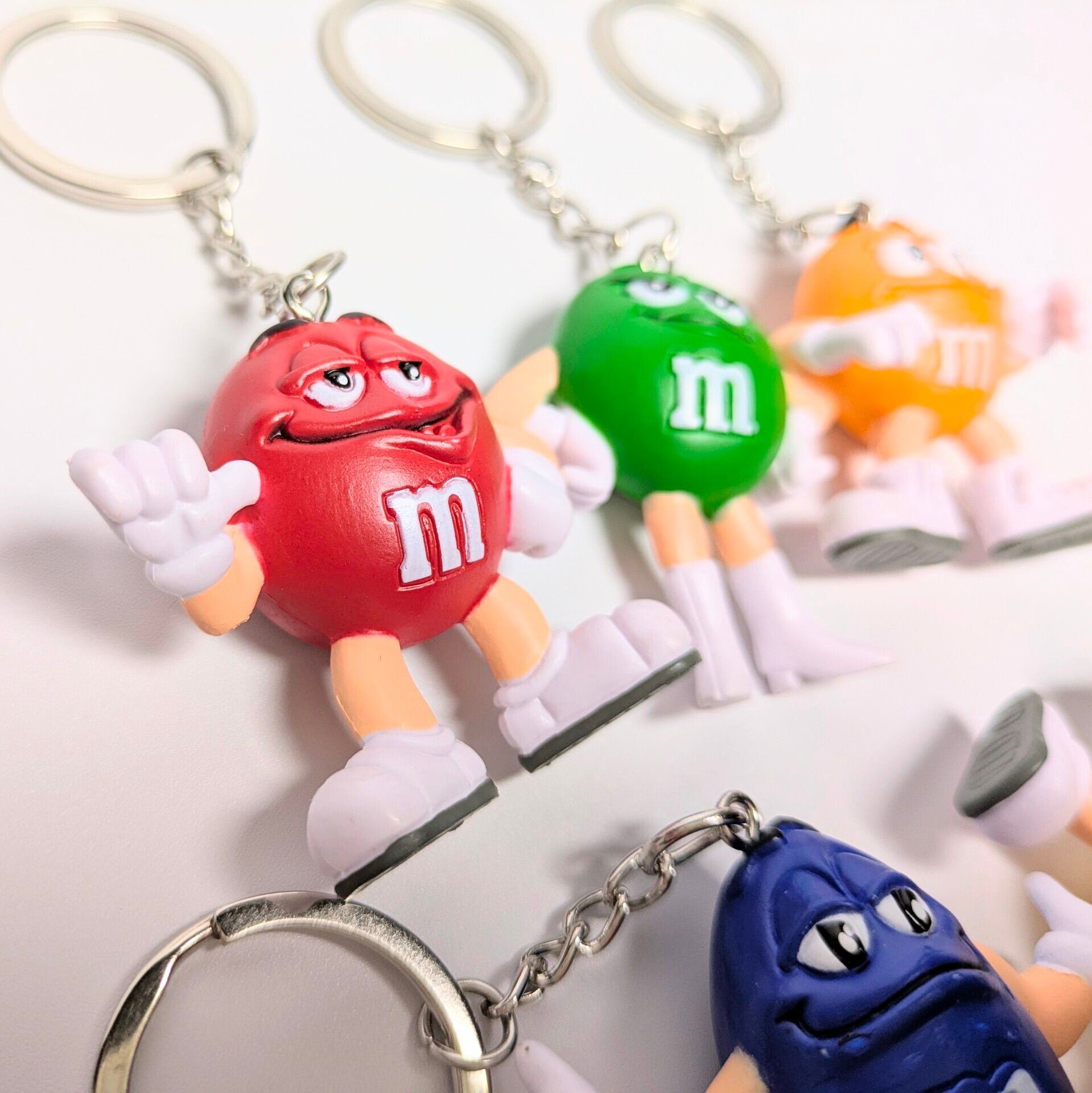 【m&m's（エムアンドエムズ） 】 PVCミニフィギュアキーホルダー5Pセット 〚アメリカン雑貨 アメトイ〛