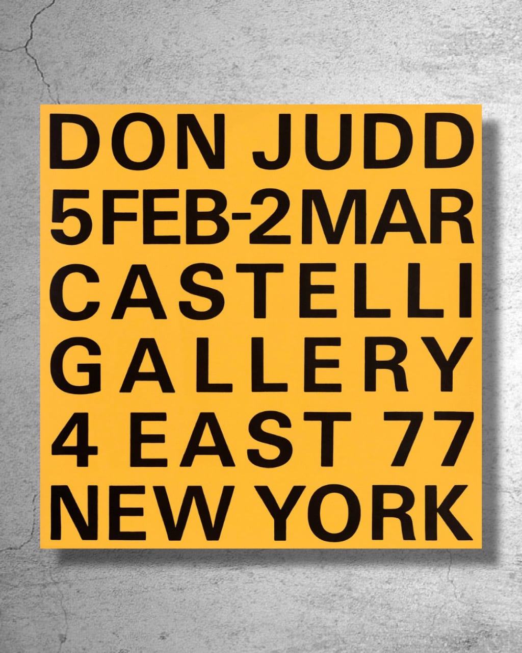 【再入荷/入手困難品】現代美術家『ドナルド・ジャッドDonald Judd』展覧会ポスター