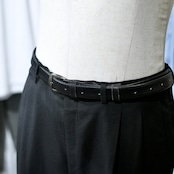 Italian army leather belt black