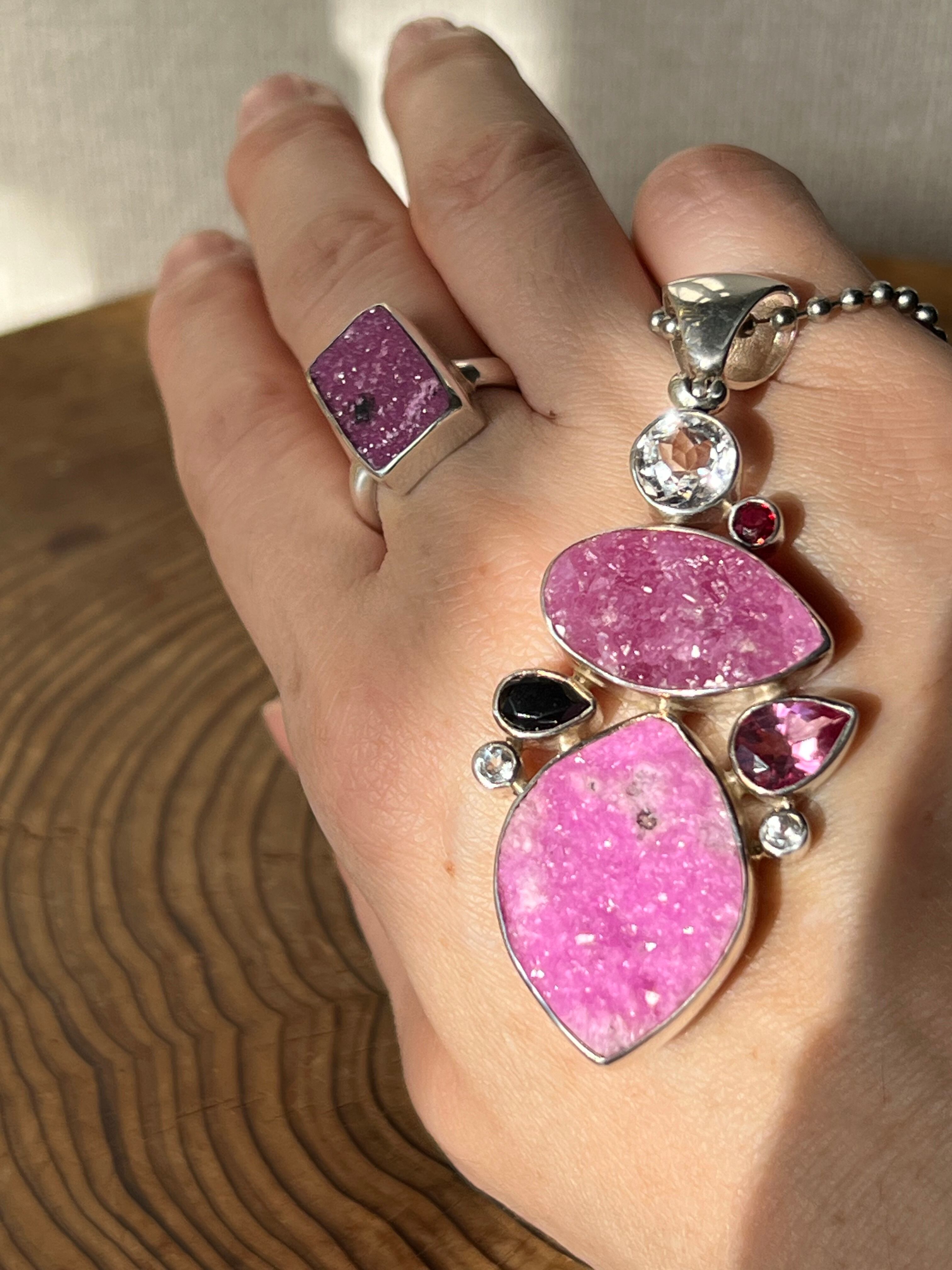 アフロディーテ【STARBORN】コバルトカルサイト＆ピンクトパーズ