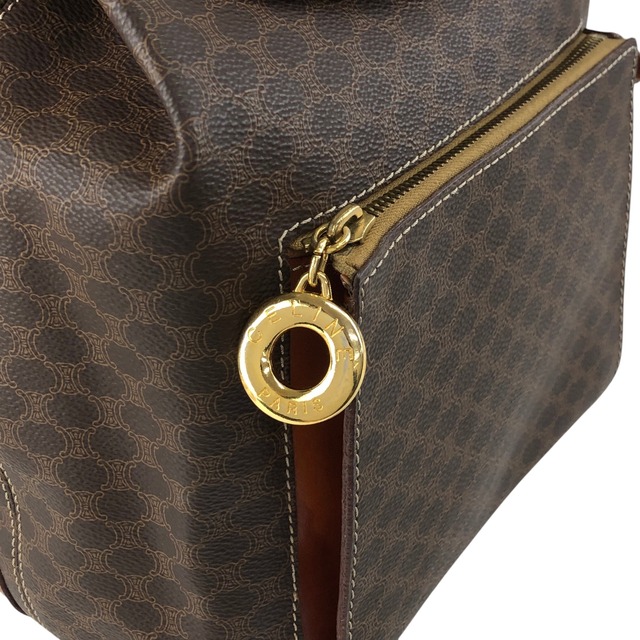 CELINE セリーヌ バックパック ブラウン マカダム PVC フラップ vintage ヴィンテージ オールド mesz66