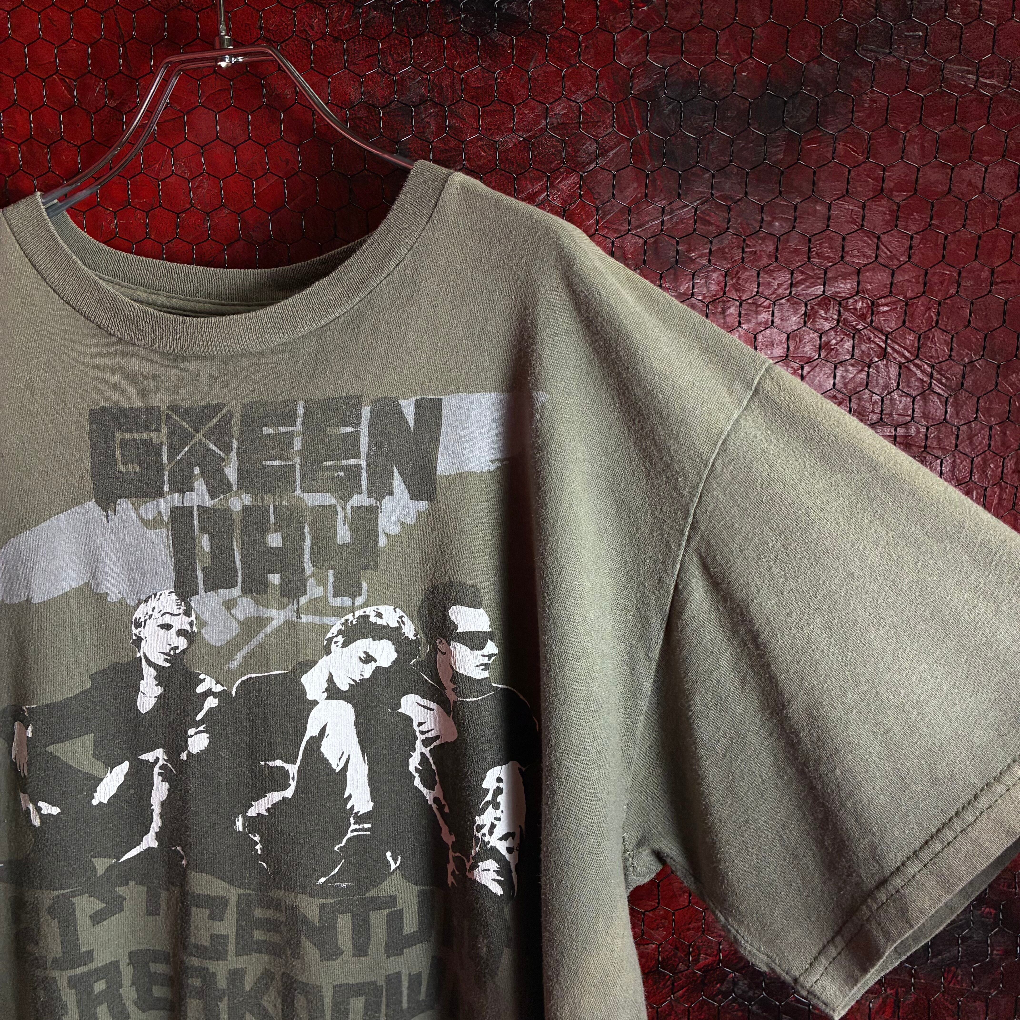 00s MEXICO製 DELTA GREEN DAY バンドTシャツ カーキ | 古着屋 the moon