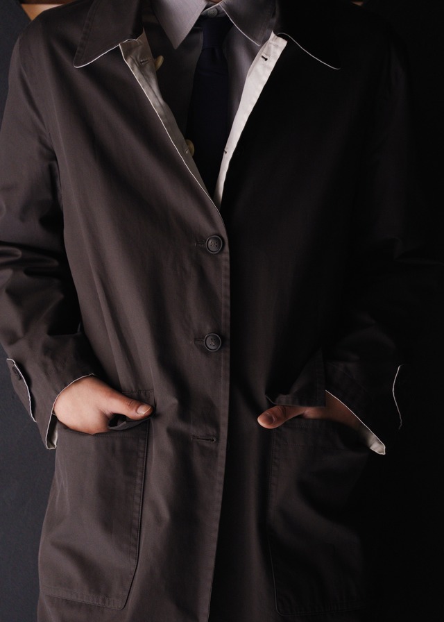 90’s HERMÉS by Martin Margiela reversible cotton balmaccan coat