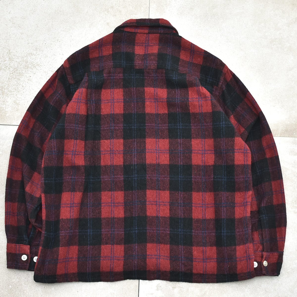 70's Kmart check wool work shirt RN42000 | 古着屋 grin days memory