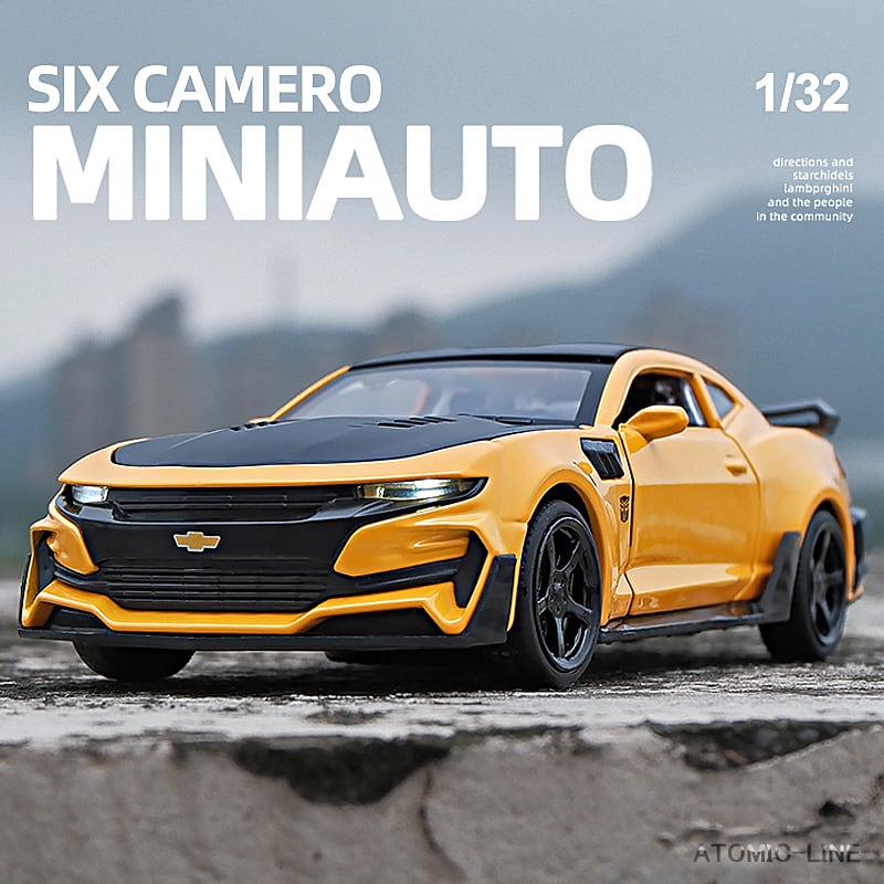 シボレー CAMARO カマロ 1/32 ミニカー 全5色 ライト点灯 エンジン