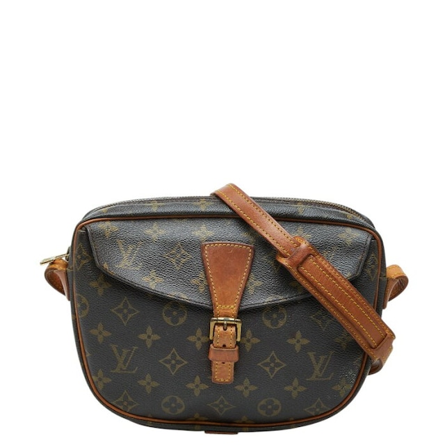 ルイ ヴィトン モノグラム ジュヌフィーユPM 斜め掛け ショルダーバッグ M51227 ブラウン PVC レザー レディース LOUIS VUITTON 【中古】