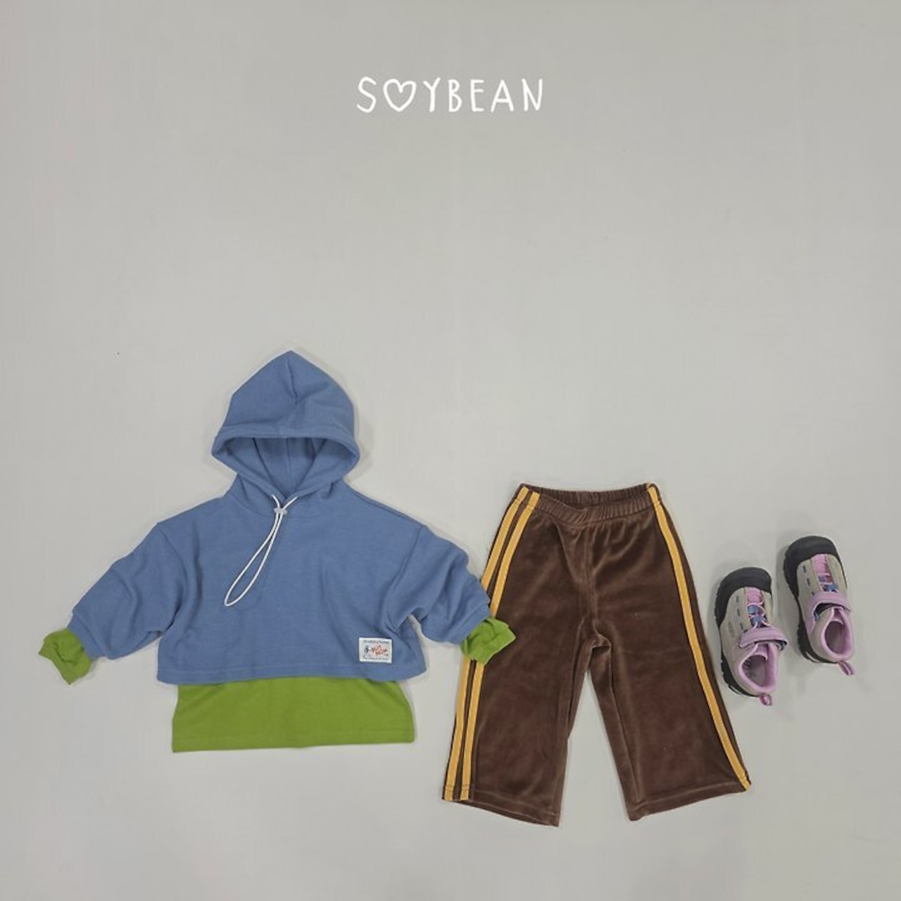 【取寄】SOYBEAN ワッフルストリングフードTシャツ|秋服|韓国子供服| 26/AT