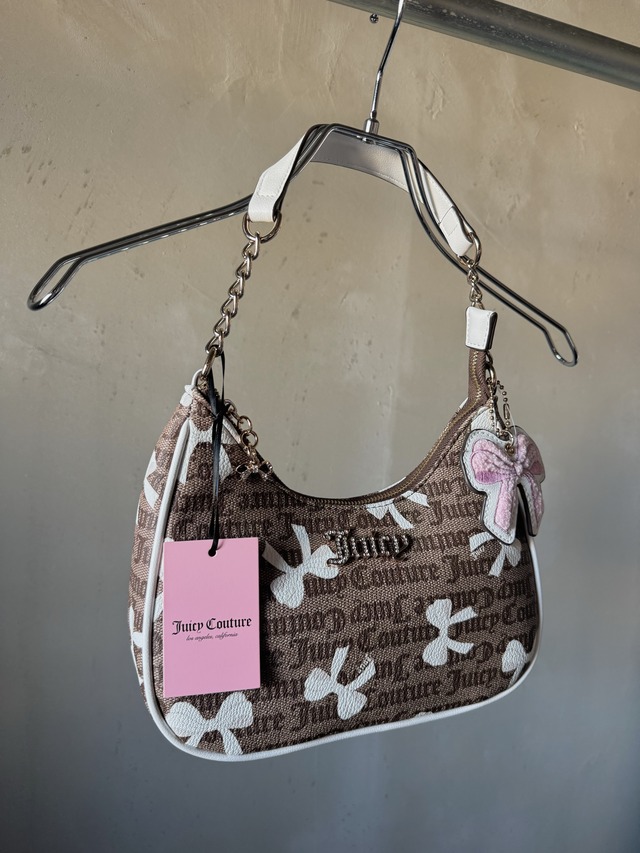 JUICY COUTURE logo ribbon chain hand bag