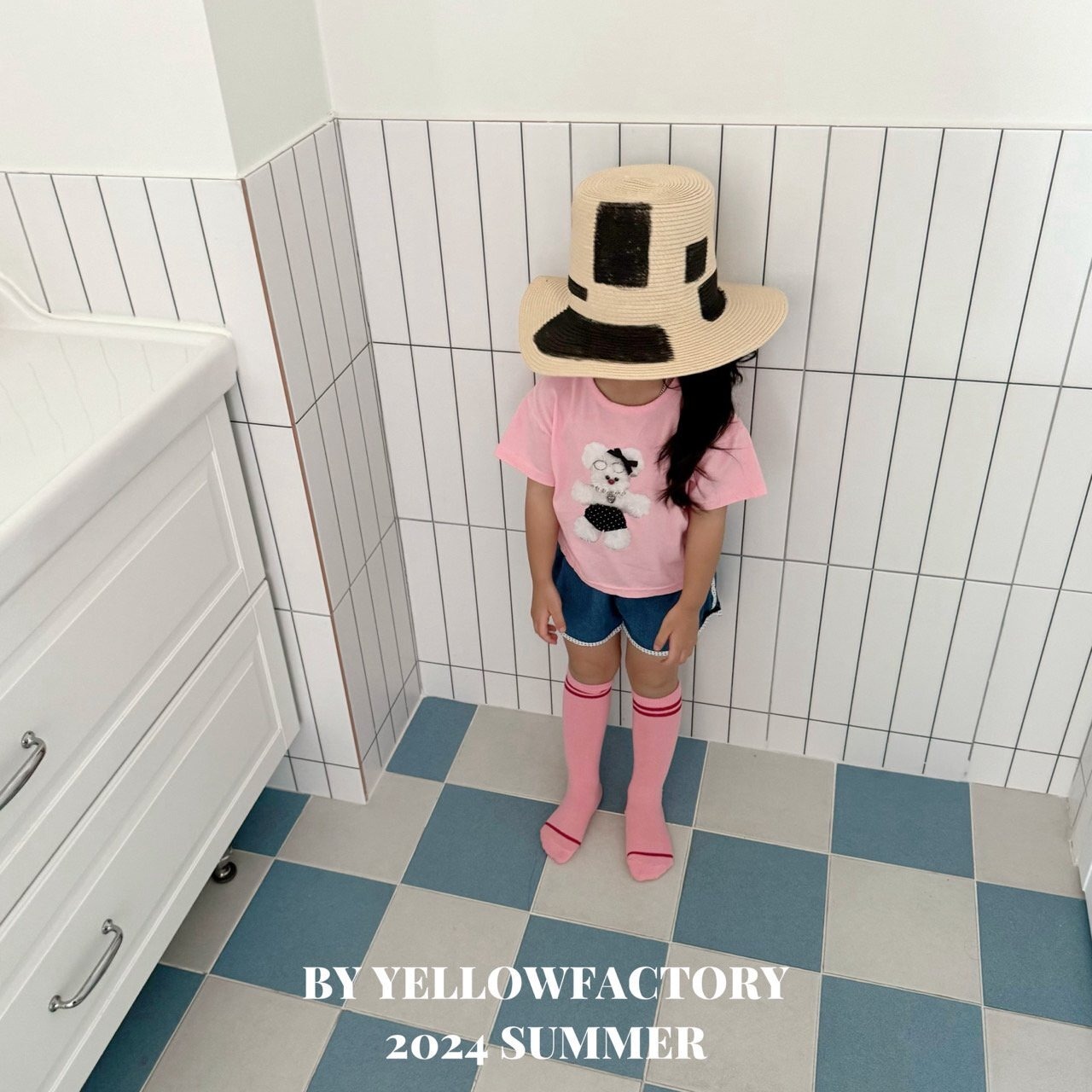 【 yellow factory】クマドールTシャツ 80〜120cm ピンク 240530 - 7