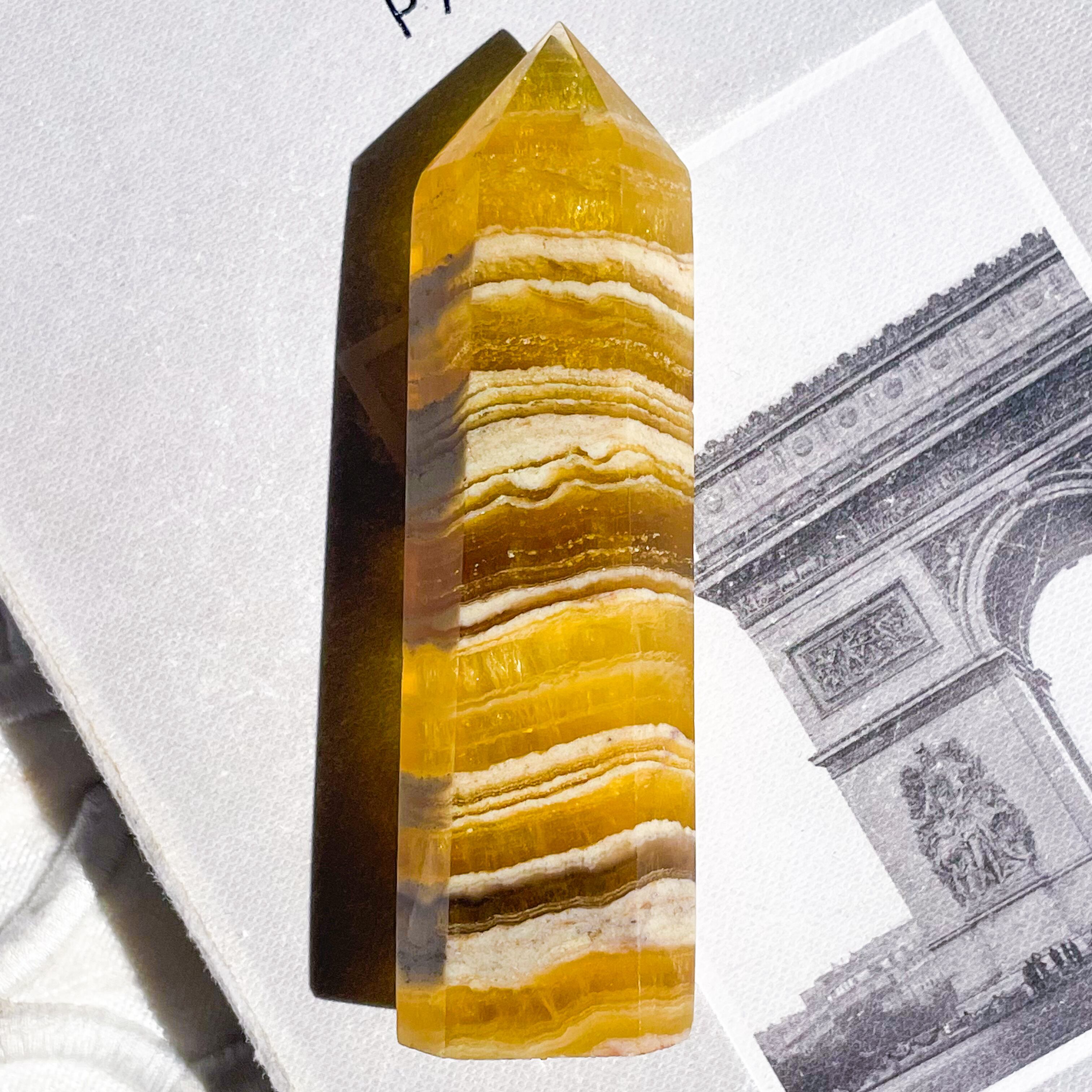 Yellow Fluorite Point 2 ✧ イエローフローライト