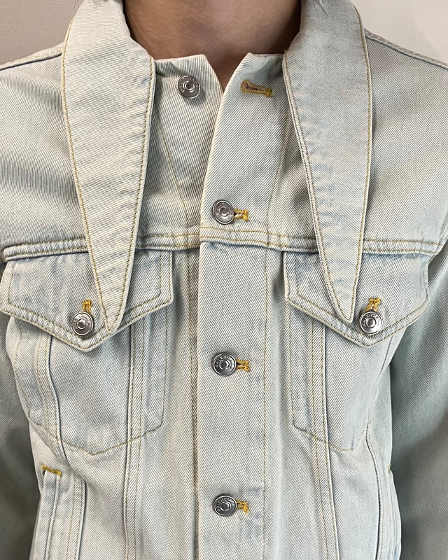 【2017/AW BALENCIAGA】deformed collar denim jacket